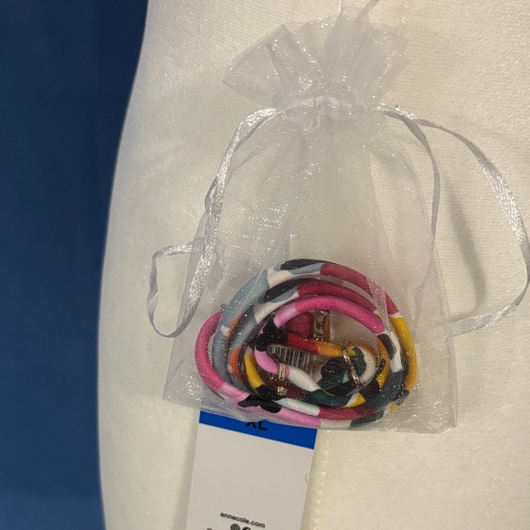 Anne Cole Floral Twist Bandeau Bikini Top in Pink Orange Yellow - Picture 3 of 4